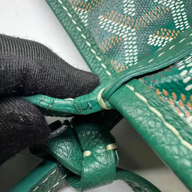 Goyard Saint Louis Tote GM Large 2019 Green Painted Canvas