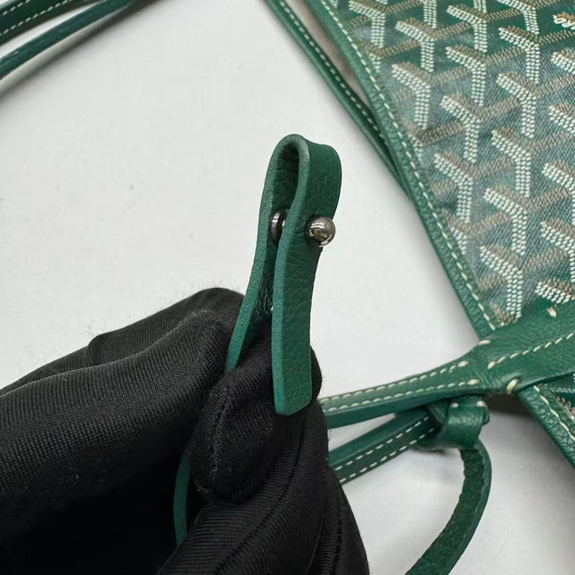 Goyard Saint Louis Tote GM Large 2019 Green Painted Canvas