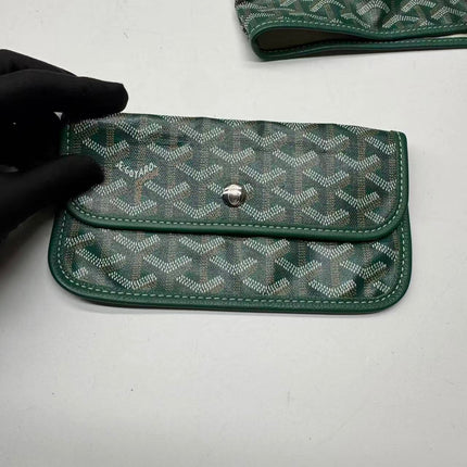 Goyard Saint Louis Tote GM Large 2019 Green Painted Canvas