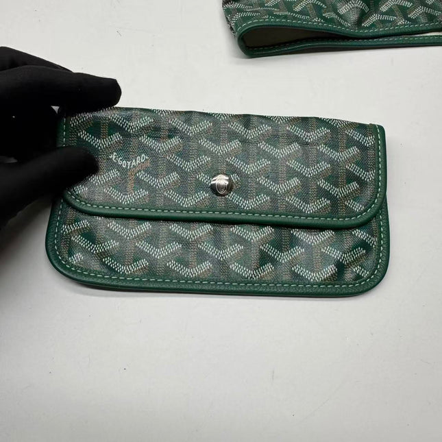 Goyard Saint Louis Tote GM Large 2019 Green Painted Canvas