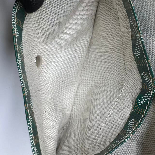 Goyard Saint Louis Tote GM Large 2019 Green Painted Canvas