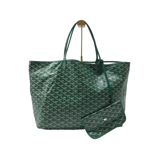 Goyard Saint Louis Tote GM Large 2019 Green Painted Canvas-Luxbags