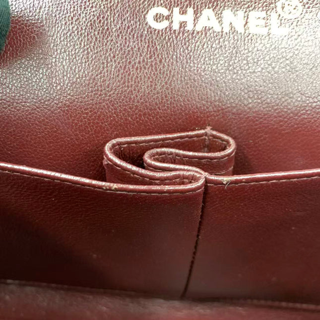 Chanel Classic Flap Medium Vintage Black Lambskin Leather 24k Gold Hardware 1994-1996