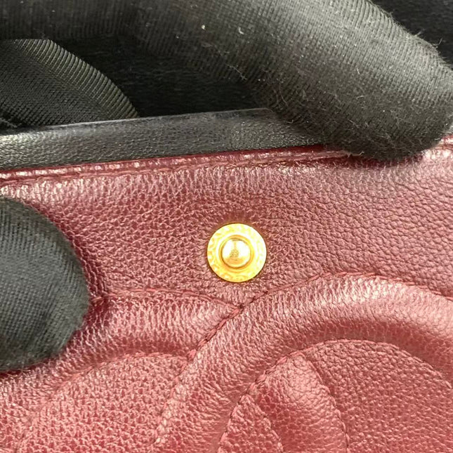 Chanel Classic Flap Medium Vintage Black Lambskin Leather 24k Gold Hardware 1994-1996