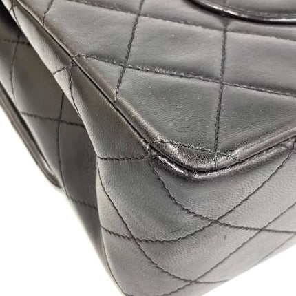 Chanel Classic Flap Medium Vintage Black Lambskin Leather 24k Gold Hardware 1994-1996