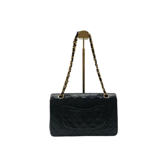 Chanel Classic Flap Medium Vintage Black Lambskin Leather 24k Gold Hardware 1994-1996