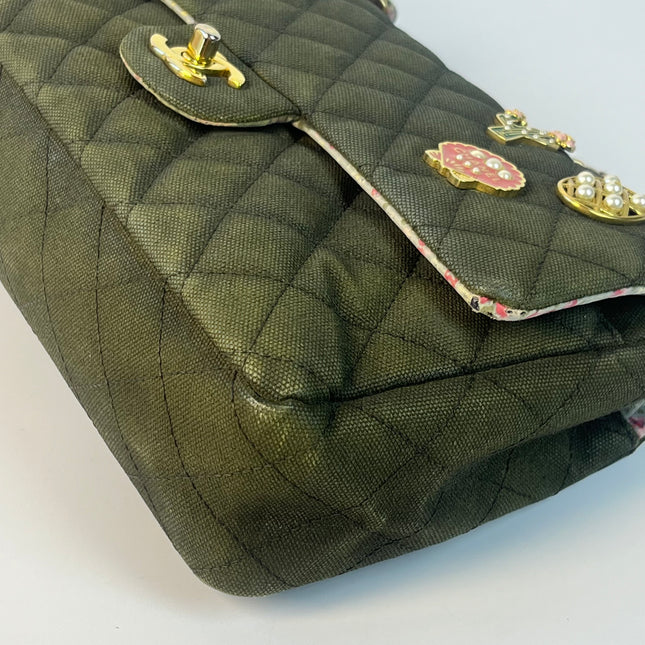 Chanel-Geldbörse mit Kette, klassischer Klappe, rotes Kaviarleder