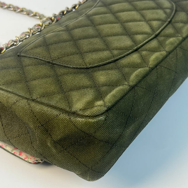 Chanel-Geldbörse mit Kette, klassischer Klappe, rotes Kaviarleder