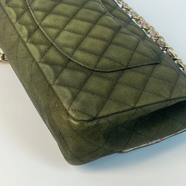 Chanel-Geldbörse mit Kette, klassischer Klappe, rotes Kaviarleder