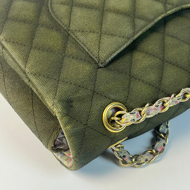 Chanel-Geldbörse mit Kette, klassischer Klappe, rotes Kaviarleder
