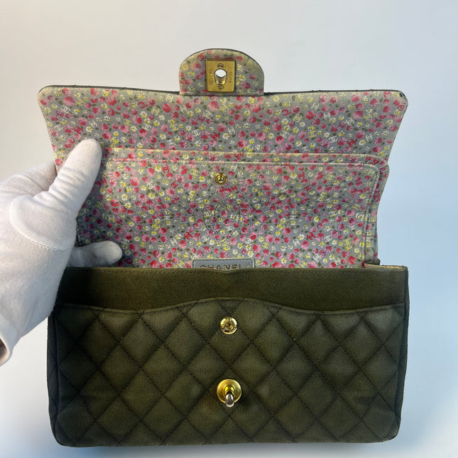Chanel-Geldbörse mit Kette, klassischer Klappe, rotes Kaviarleder