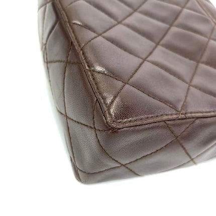 Sac bandoulière Chanel Vintage à rabat en cuir d'agneau jaune, 1991-1994