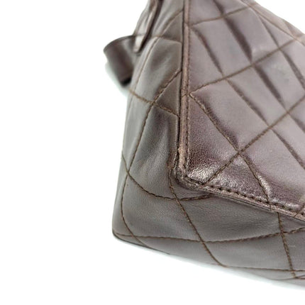 Sac bandoulière Chanel Vintage à rabat en cuir d'agneau jaune, 1991-1994