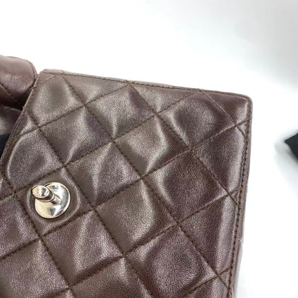 Sac bandoulière Chanel Vintage à rabat en cuir d'agneau jaune, 1991-1994