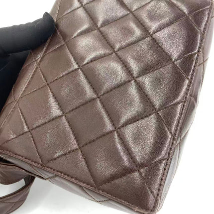 Sac bandoulière Chanel Vintage à rabat en cuir d'agneau jaune, 1991-1994