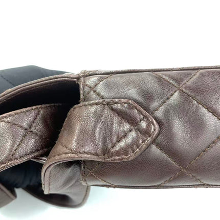 Sac bandoulière Chanel Vintage à rabat en cuir d'agneau jaune, 1991-1994