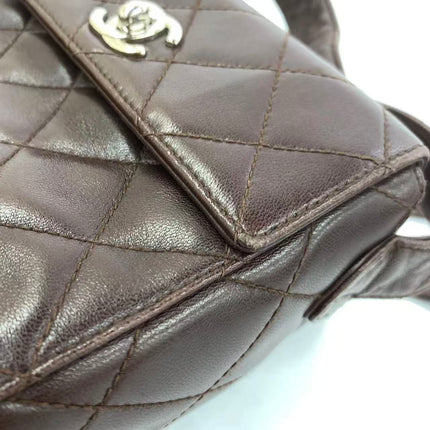 Sac bandoulière Chanel Vintage à rabat en cuir d'agneau jaune, 1991-1994