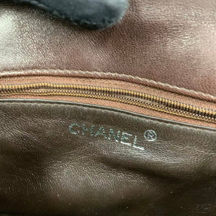 Sac bandoulière Chanel Vintage à rabat en cuir d'agneau jaune, 1991-1994