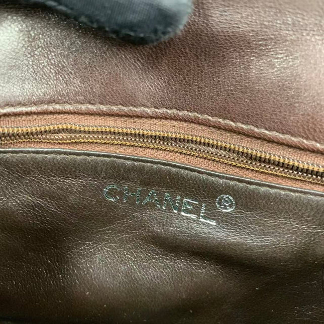 Chanel Vintage Mini Flap Crossbody Bag Brown Lambskin Leather, 1991-1994