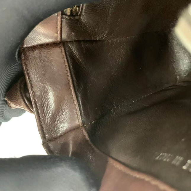 Chanel Vintage Mini Flap Crossbody Bag Brown Lambskin Leather, 1991-1994