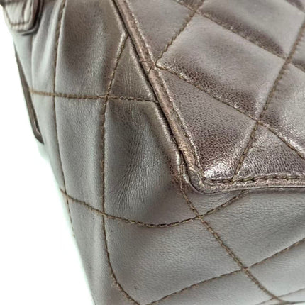 Sac bandoulière Chanel Vintage à rabat en cuir d'agneau jaune, 1991-1994
