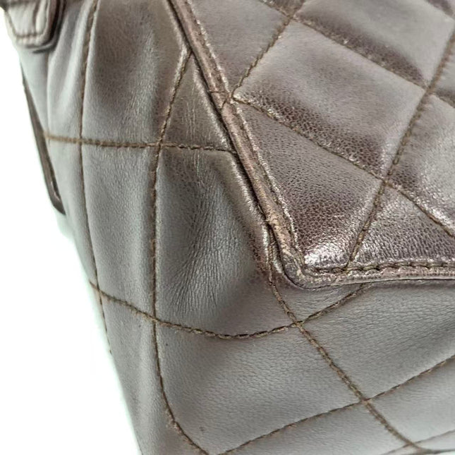Chanel Vintage Mini Flap Crossbody Bag Brown Lambskin Leather, 1991-1994