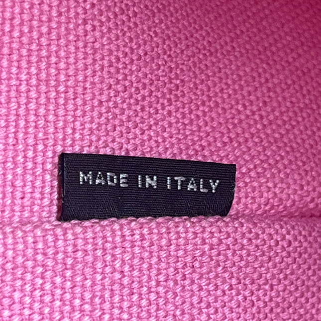 Prada Canape Small Pink Canvas with Sequins Top Handle Bag with Strap Rare