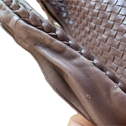 Bottega Veneta Veneta Hobo Maxi Dark Brown Lambskin Leather 52cm