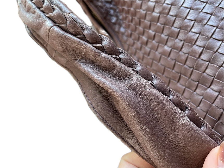 Bottega Veneta Veneta Hobo Maxi Dark Brown Lambskin Leather 52cm
