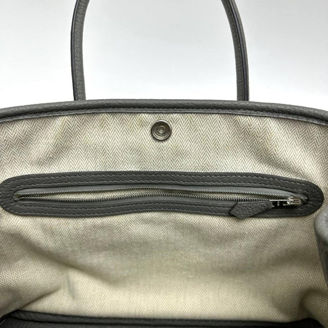 Hermès Garden Party 30 (TPM) in Grey Negonda Leather