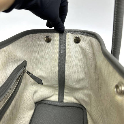 Hermès Garden Party 30 (TPM) in Grey Negonda Leather