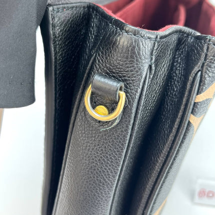Louis Vuitton Pochette Métis Bi-color Giant Monogram Empreinte Leather Black Beige