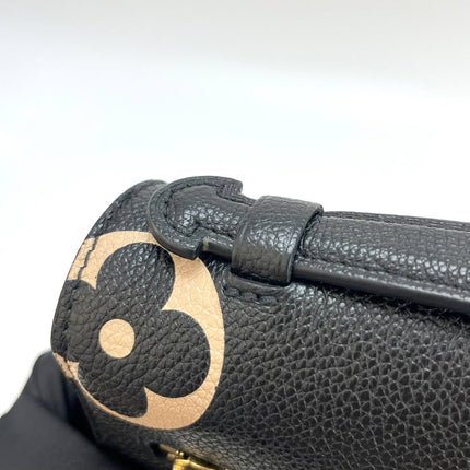 Louis Vuitton Pochette Métis Bi-color Giant Monogram Empreinte Leather Black Beige