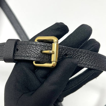Louis Vuitton Pochette Métis Bi-color Giant Monogram Empreinte Leather Black Beige