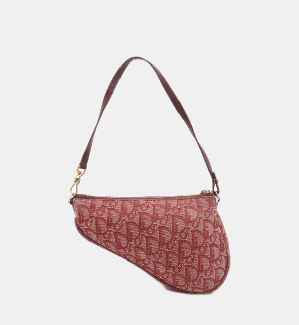 Sold Dior Trotter Mini Saddle bag Burgundy Red Oblique