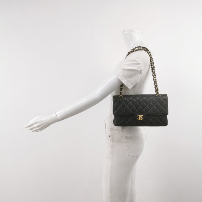Chanel Classic Flap Medium 2014 Black Caviar Leather Gold Hardware