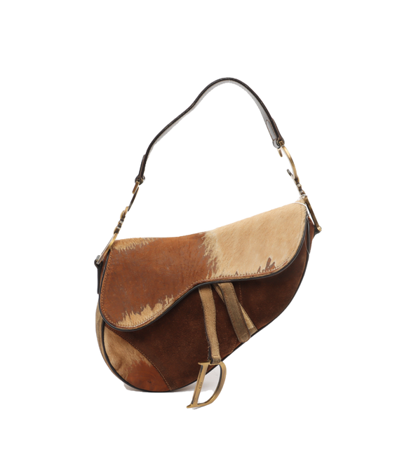 Dior Saddle Vintage Brown Suede Medium-Luxbags