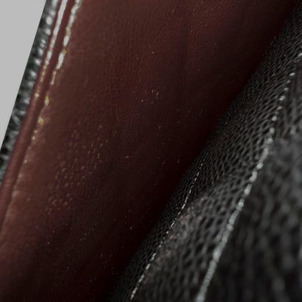 Chanel Classic Flap Maxi Black Caviar Leather Double Flap Sliver Hardware