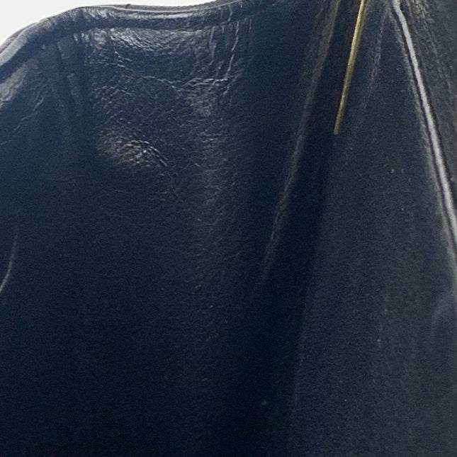 Chanel Medium Double Sided Top Handle Flap Bag Black Lambskin Leather 24k Gold Hardware
