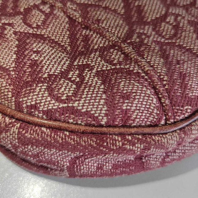 Sold Dior Trotter Mini Saddle bag Burgundy Red Oblique