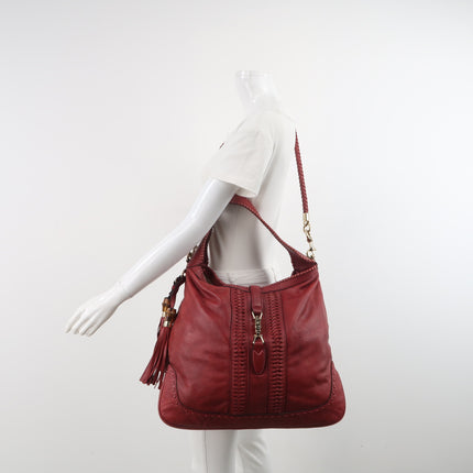 Gucci Jackie 1961 Grand modèle Cuir de veau noir avec longue bandoulière