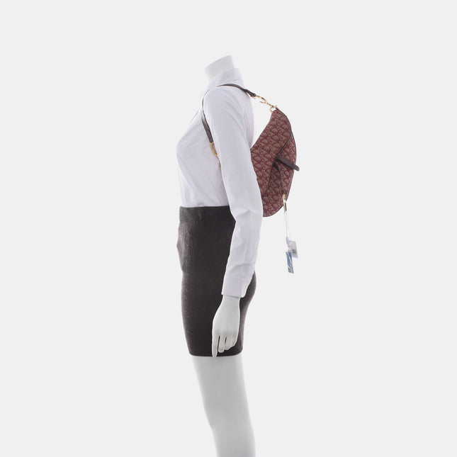 Sold Dior Saddle Vintage Red Burgundy Oblique