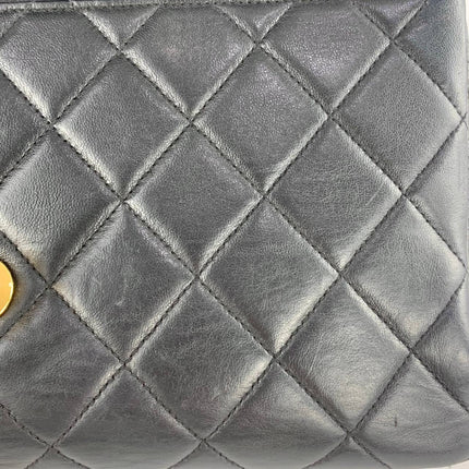 Sac à main Chanel Jumbo Double Sided Classic Flap en cuir d'agneau noir avec garnitures en or 24 carats