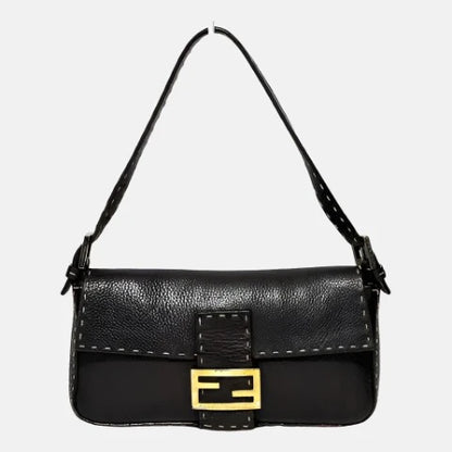 Fendi baguette bag black best sale