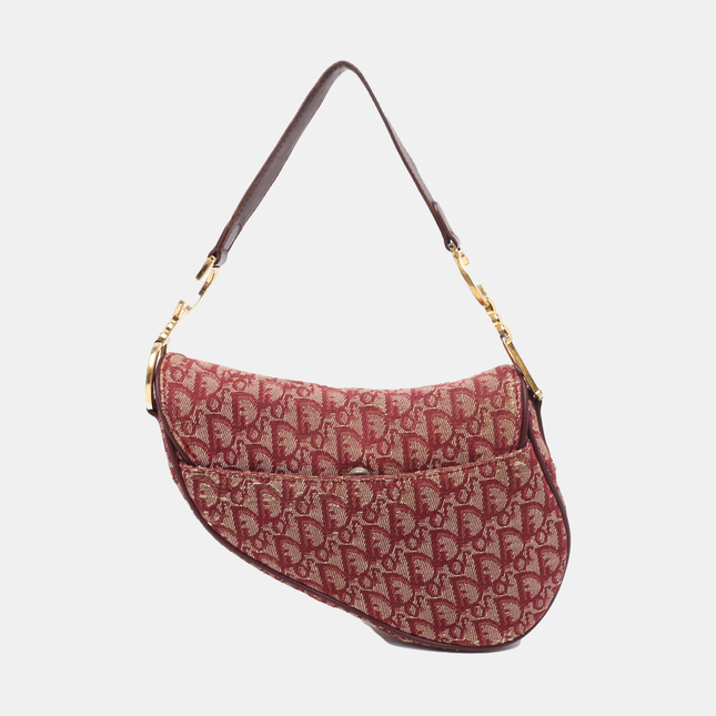 Sold Dior Saddle Vintage Red Burgundy Oblique