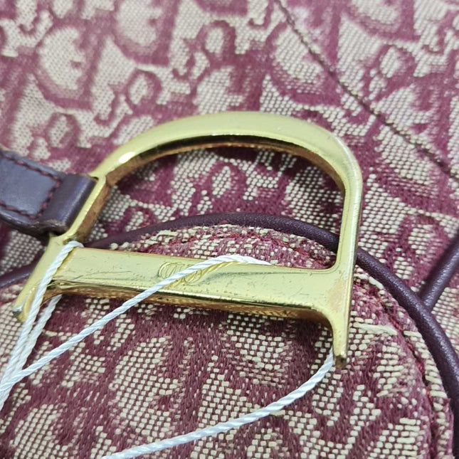 Sold Dior Saddle Vintage Red Burgundy Oblique