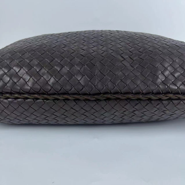 Bottega Veneta Veneta Hobo Maxi Dark Brown Lambskin Leather 52cm
