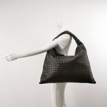 Bottega Veneta Hop Large Leather Fondant Chocolate Brown Hobo Bag