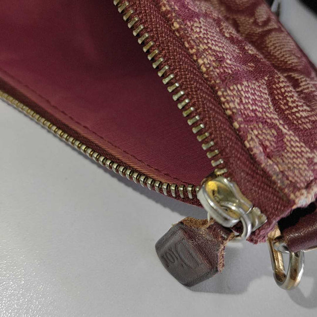 Sold Dior Trotter Mini Saddle bag Burgundy Red Oblique