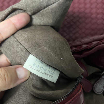 Bottega Veneta Veneta Hobo Burgundy Leather Bag Maxi 50cm